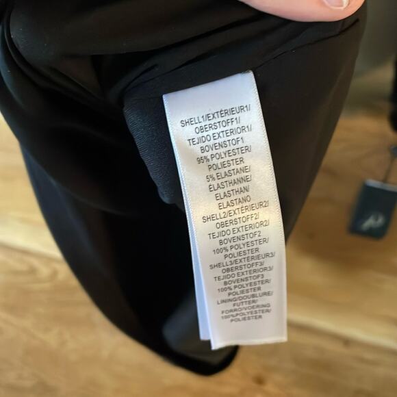 ADRIANNA PAPELL NWT Gathered Knit Wrap V-Neck Elbow Sleeve Wrap Dress Size 10 - Picture 6 of 8